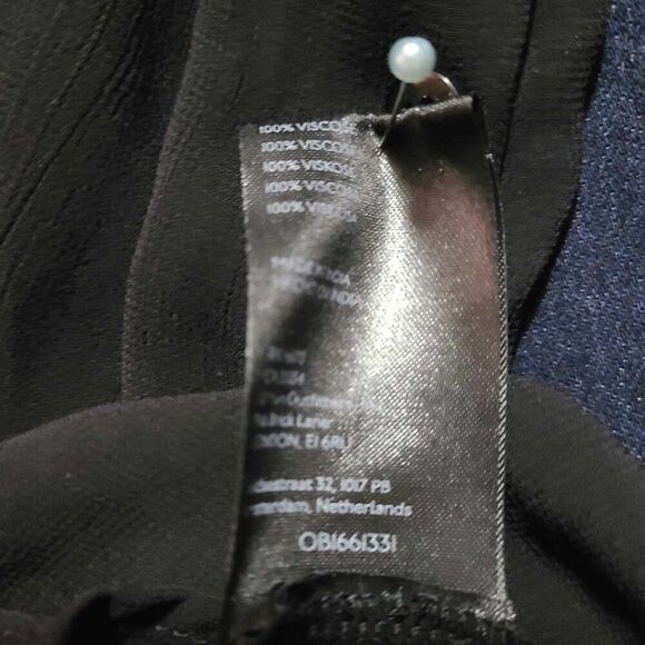 Mauve by Anthropologie Sheer Black Ruffle Button Down Top XS - Picture 10 of 11